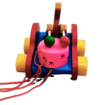 Colorful bear shaped drum toy for kids