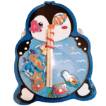 Colorful fishing board toy with fish pieces and rod