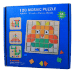 Wooden mosaic puzzle board for kids