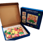 Wooden mosaic puzzle board for kids