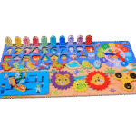 Colorful logarithmic board toy for preschool learning