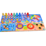 Colorful logarithmic board toy for preschool learning