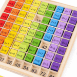 9 by 9 multiplication board with number tiles