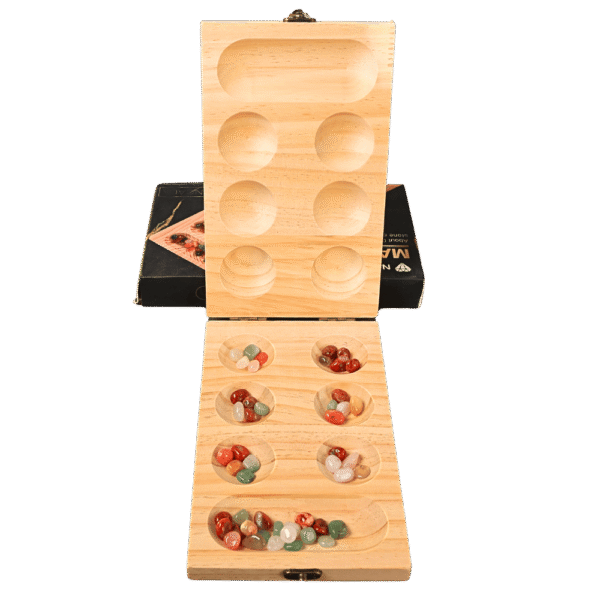 Traditional Pallanguli wooden board with stones