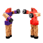 Wooden transforming robot toy for kids by noiiet - natural wood educational toy