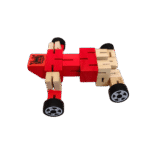 Wooden transforming robot toy for kids by noiiet - natural wood educational toy