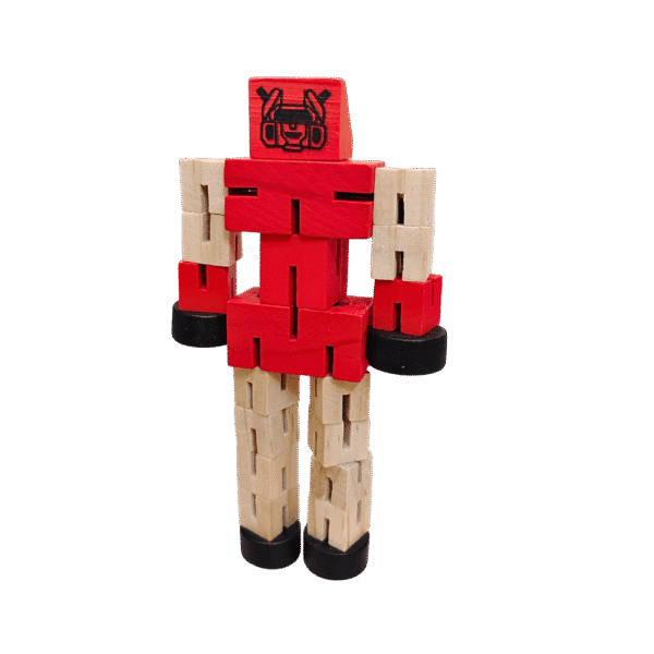 Wooden transforming robot toy for kids by noiiet - natural wood educational toy