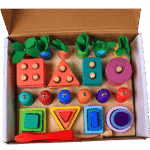 Column stacking math toy for kids