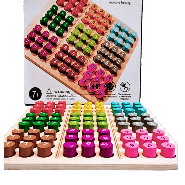 Wooden Sudoku game set for family brain training