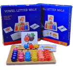 Vowel letter walk phonics board for kids