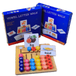 Vowel letter walk phonics board for kids