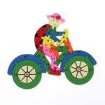 Colorful wooden shape puzzle board for kids