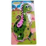 Number puzzle with labels showing number names for preschool learning