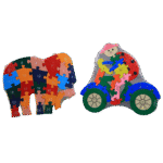 Colorful wooden shape puzzle board for kids