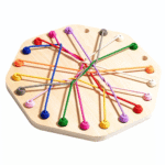 Wooden rope challenge game for kids learning focus